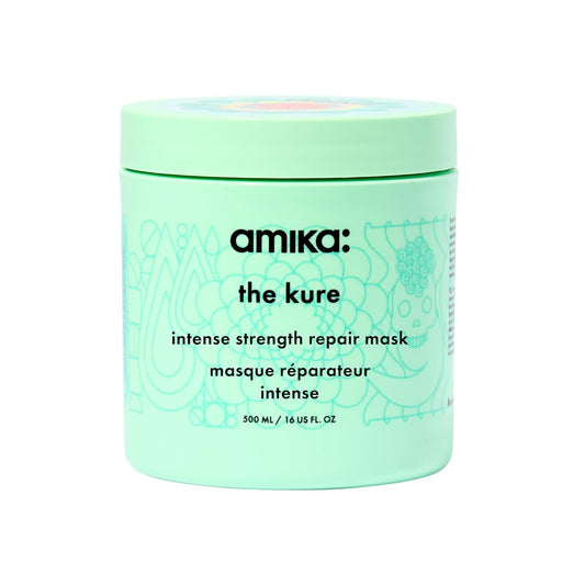 Amika The Kure Intense Strength Repair Mask – Deep Conditioning & Strength Repair for Damaged Hair, 16 fl oz