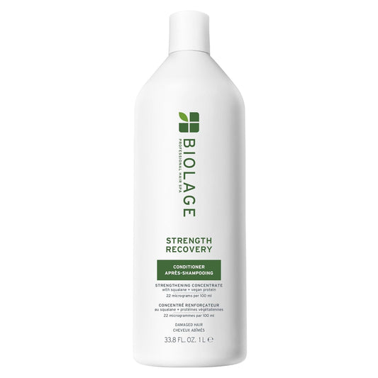 Biolage Strength Recovery Conditioner – Moisturizes & Strengthens Damaged Hair with Olive Squalane & Vegan Proteins 33.8 fl oz