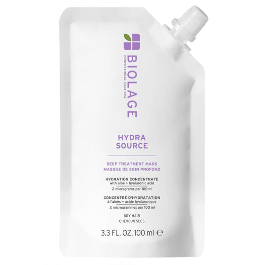 Biolage Hydra Source Deep Treatment Mask – Nourishes & Smooths, for Dry Hair, 3.3 fl oz
