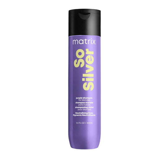 Matrix So Silver Purple Shampoo – Neutralizes Yellow Tones, Brightens & Tones Blonde, Grey, White & Platinum Hair, Vegan, Color-Depositing 10.1 fl oz