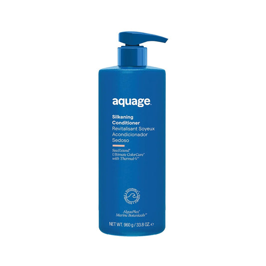 AQUAGE SeaExtend Silkening Conditioner, Improves Manageability & Prepares Hair for Sleek, Frizz-Free Styling, 33.8 fl oz
