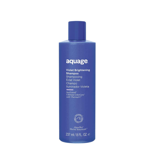 AQUAGE Violet Brightening Shampoo, Tones Brassiness & Enhances Cool Tones for Blonde & Gray Hair, 8 fl oz