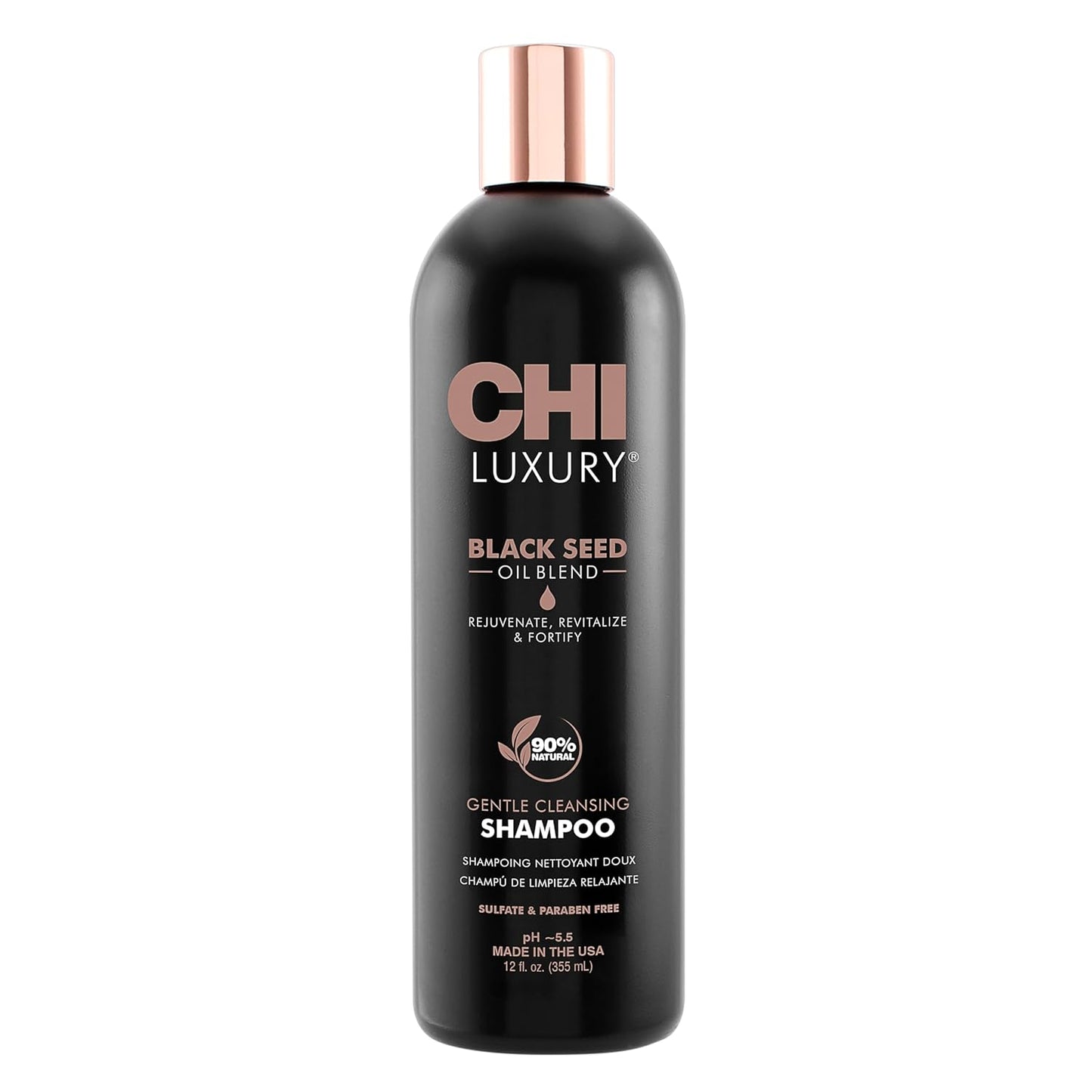CHI Luxury Black Seed Oil Gentle Cleansing Shampoo Adds Volume & Strengthens Hair 12 fl oz
