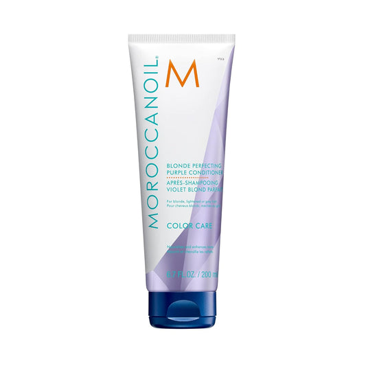 Moroccanoil Blonde Perfecting Purple Conditioner, Neutralizes Brass & Enhances Blonde Tones, 6.7 fl oz