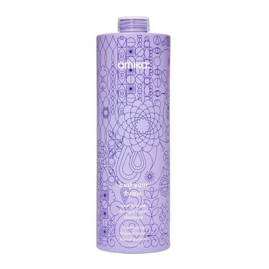 Amika Bust Your Brass Cool Blonde Strength Repair Shampoo – 33.8 oz