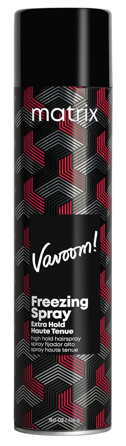 Matrix Vavoom Extra Hold Freezing Styling Spray For All Hair Types - Volumizing & Texturizing Hairspray With Extra Firm Hold, Prevents Frizz & Protects Against Humidity 15 fl oz