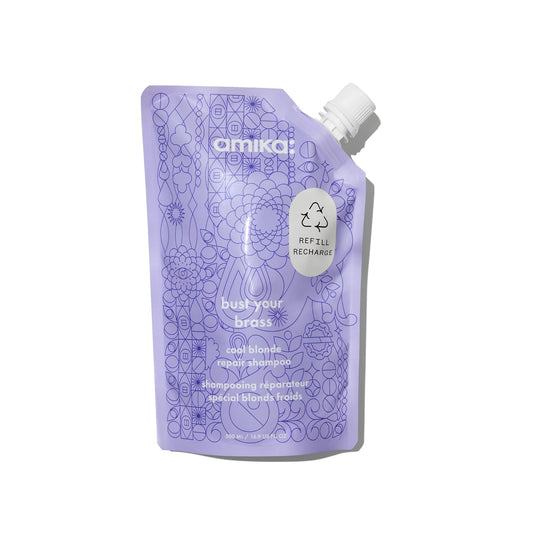 Amika Bust Your Brass Cool Blonde Strength Repair Shampoo – 16.9 oz