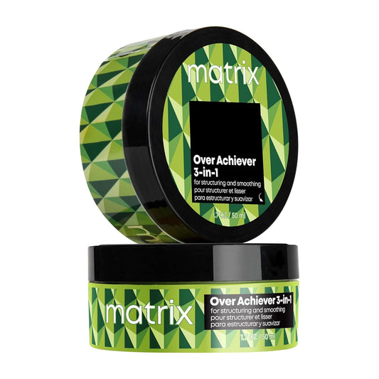 Matrix Styling Over Achiever 3-in-1 Wax For Smoothing & Structuring Hair - Long Lasting Texture & Grip, Reworkable Hold, Cream Pomade 1.7 fl oz