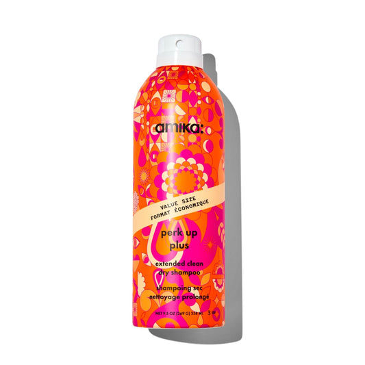 Amika Perk Up Plus Extended Clean Dry Shampoo - Oil Absorbing, Refreshes Hair, Long-Lasting Clean Feel, No White Residue, For All Hair Types, 9.5 fl oz