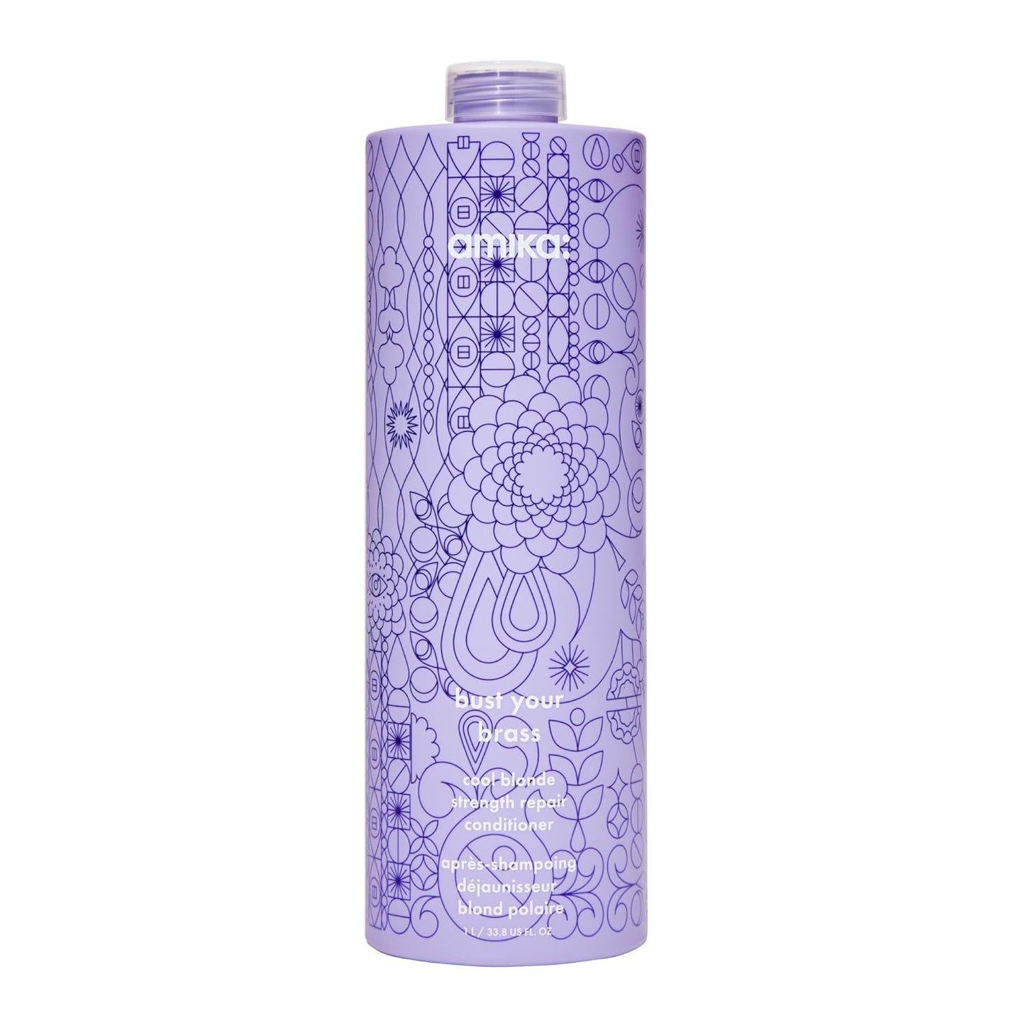 Amika Bust Your Brass Cool Blonde Strength Repair Conditioner – 33.8 oz