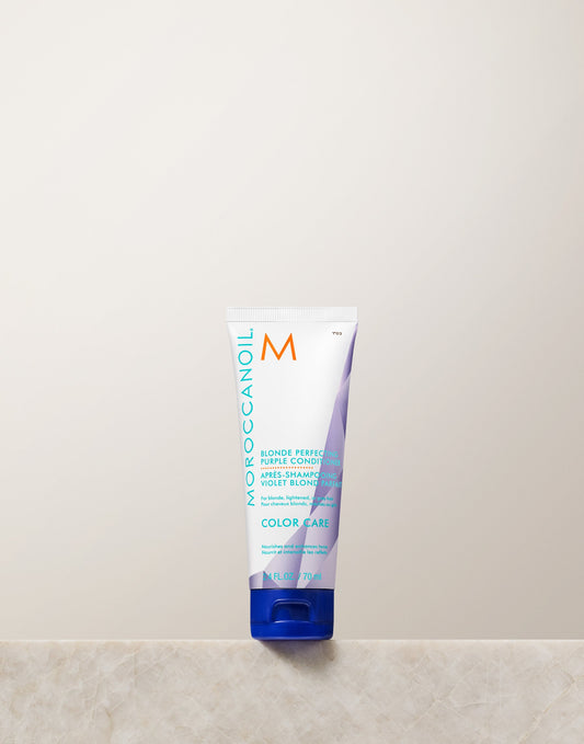 Moroccanoil Blonde Perfecting Purple Conditioner, Neutralizes Brass & Enhances Blonde Tones, 2.4 fl oz