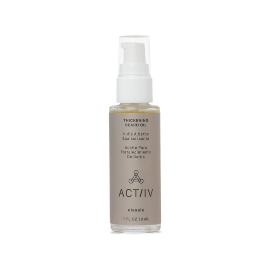 ACTIIV Thickening Beard Oil Classic Scent, Nourishing & Strengthening Formula, 1 fl oz