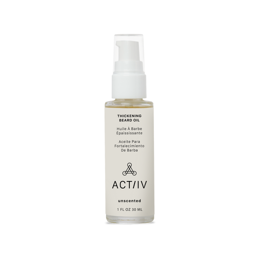 ACTIIV Thickening Beard Oil Unscented, Nourishing & Strengthening Formula, 1 fl oz