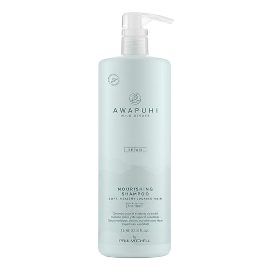 Awapuhi Wild Ginger Nourishing Shampoo Moisturizing and Smoothing Cleanser for Dry Damaged and Color Treated Hair 33.8 fl oz