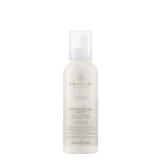 Awapuhi Wild Ginger HydroCream Whip Mousse Lightweight Moisturizing Styling Mousse for Softness and Volume 6.7 fl oz