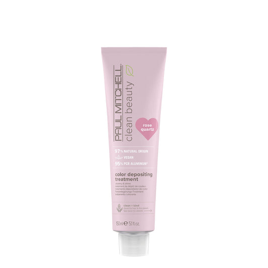 Paul Mitchell Clean Beauty Color Depositing Treatment Rose Quartz Enhances and Refreshes Pink Tones 5.1 fl oz