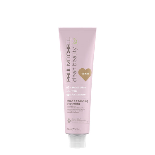 Paul Mitchell Clean Beauty Color Depositing Treatment Vanilla Enhances and Refreshes Blonde and Light Tones 5.1 fl oz