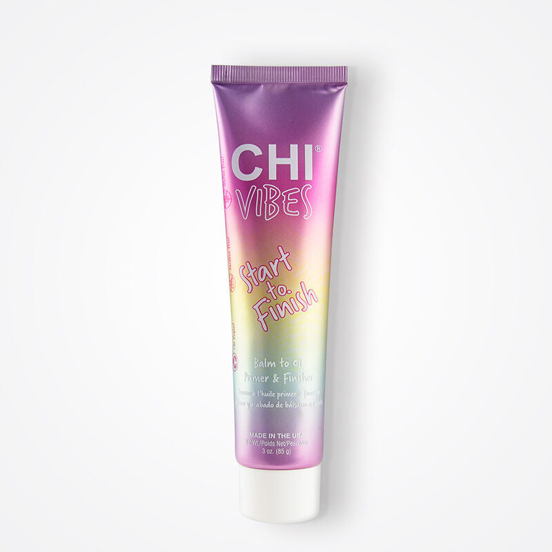 CHI Vibes "Start To Finish" Balm to Oil Primer & Finisher, Heat Protectant & Shine Enhancer, 3 fl oz