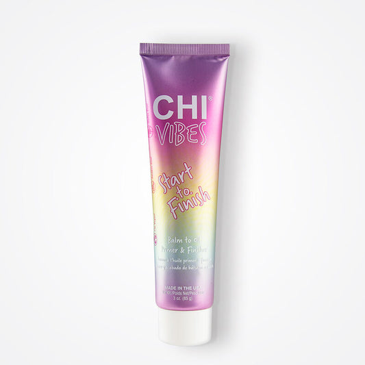CHI Vibes "Start To Finish" Balm to Oil Primer & Finisher, Heat Protectant & Shine Enhancer, 3 fl oz