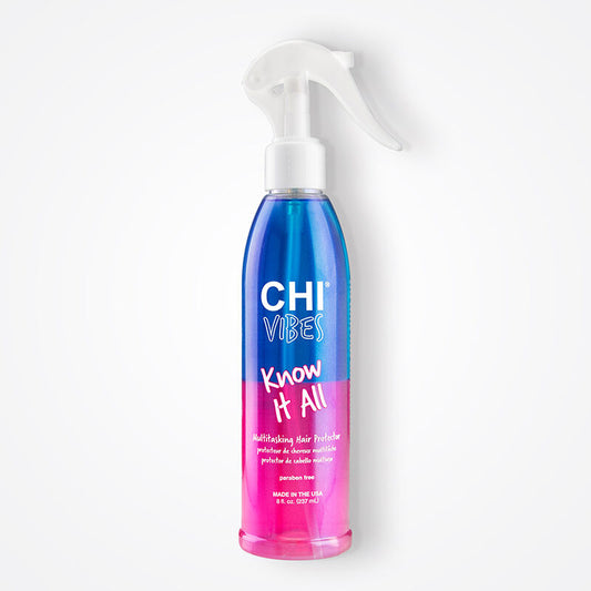 CHI Vibes "Know It All" Multitasking Hair Protector, Leave-In Treatment with Heat Protection, 8 fl oz