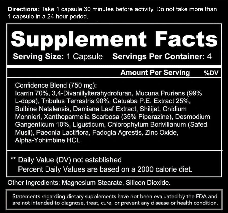 Confidence by Modern Man - Mens Performance Wellness Supplement