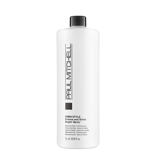 Paul Mitchell Freeze and Shine Super Hairspray Maximum Hold Shiny Finish for Coarse Hair 33.8 fl oz