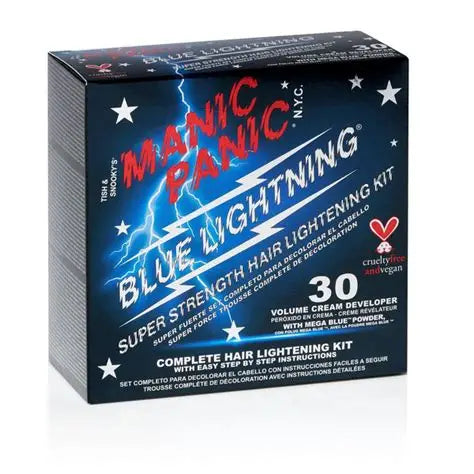 BLUE LIGHTNING® BLEACH KIT – 30 VOLUME WITH MEGA BLUE POWDER