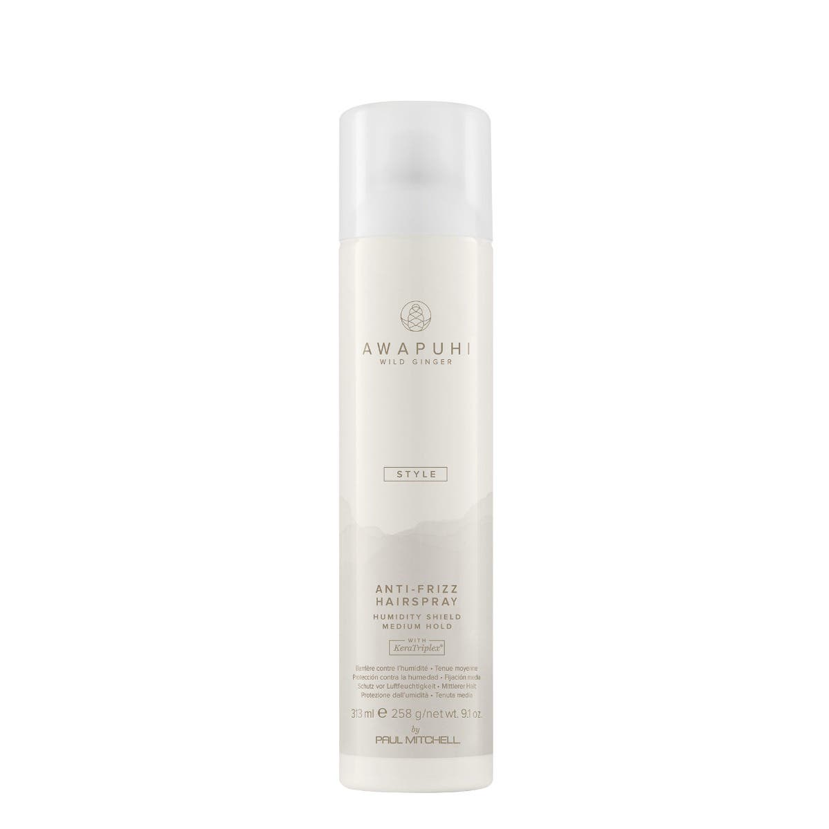 Awapuhi Wild Ginger Anti-Frizz Hairspray Lightweight Frizz Control with Humidity Protection 9.1 fl oz
