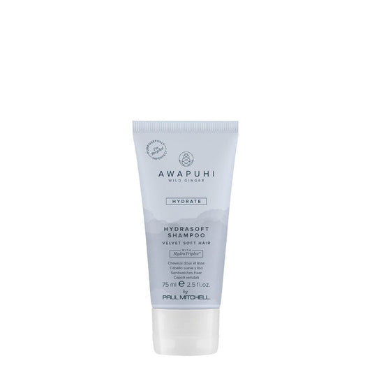 Awapuhi Wild Ginger HydraSoft Shampoo Lightweight Moisturizing Cleanser for Dry and Damaged Hair 2.5 fl oz