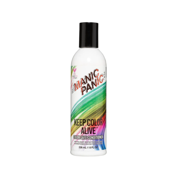 A bottle of manic panic hair color alive.