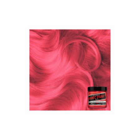 A close up of a pink hair dye