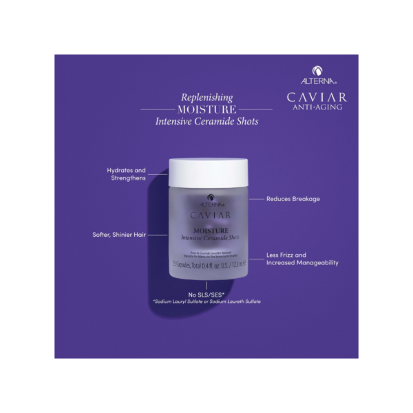 A purple poster with a jar of cream on it