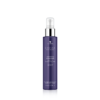 A bottle of hair styling product with purple label.