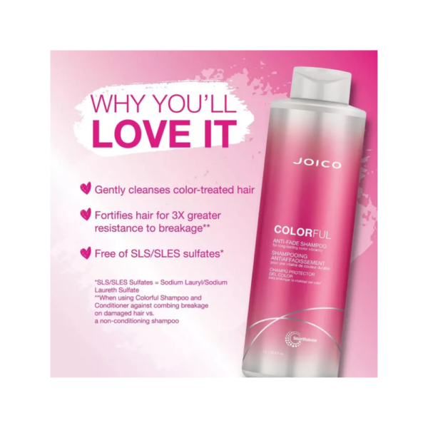 A pink poster with a bottle of hair color