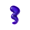 A purple liquid is shaped like an animal.